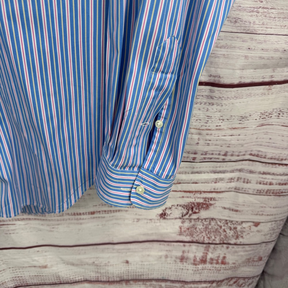 Ralph Lauren Shirt Mens XL Classic Fit‎ Striped Button Down Shirt Casual Preppy - Picture 4 of 8